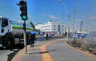 Bağlar Belediyesi ekiplerinden anız yangınına...