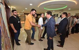 Başkan Hasan Kılca, çalışma arkadaşlarıyla...