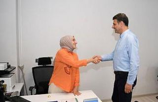 Başkan Kocaman, belediye personeli ile bayramlaştı