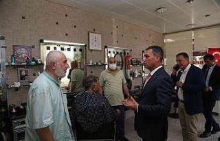 Başkan Şimşek bayram öncesi berber ve kuaförleri...