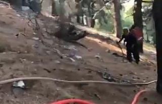 Büyük Manavgat yangınında ormancılara sırtında...