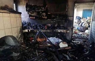 Dalaman’da çöp evde yangın