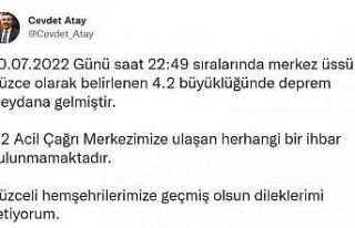 Düzce Valisi Atay: “(Depremde) Herhangi bir ihbar...