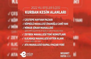 Efeler’de kurban kesim yerleri belli oldu
