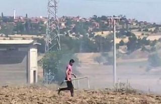 Elektrik direğinde çıkan yangın korkuttu