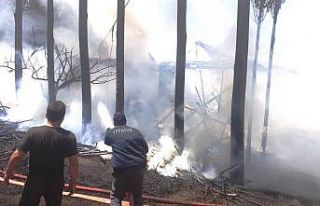 Emet’te ahşap ev yangını