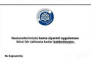 ERÜ hastaneleri ziyaretçi uygulamasını kaldırdı