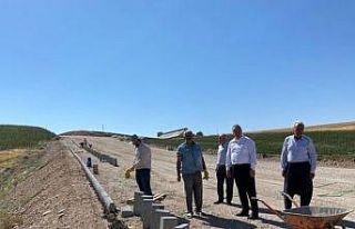 Güney Batı Çevre Yolu kaldırım çalışmaları...