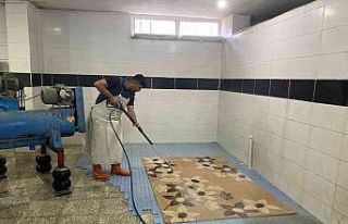 Halı yıkamacılarda bayram mesaisi