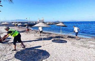 Halk plajlarında bakım ve tamirat çalışmaları...
