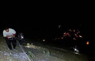 Kaleye çıkmak isterken dağda mahsur kaldı