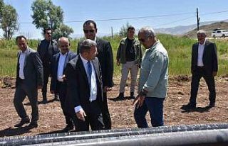 Kaymakam Çimşit doğalgaz çalışmalarını inceledi