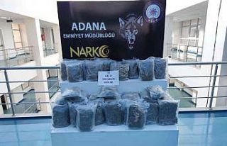 Klima motor kapağının içinde 16 kilo 250 gram...