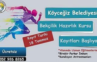 Köyceğiz Belediyesi bekçilik sınavına hazırlık...