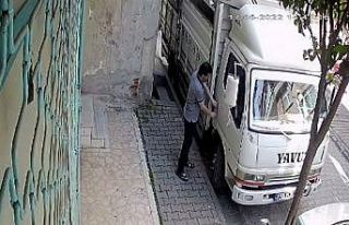 Küçükçekmece’de park halindeki kamyoneti çalan...