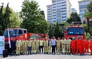 Kumluca yangın ekibine Karadeniz desteği