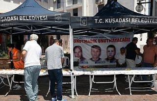 Kuşadası Belediyesi görev şehitlerini unutmadı