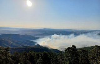 Kütahya’daki orman yangınına havadan ve karadan...
