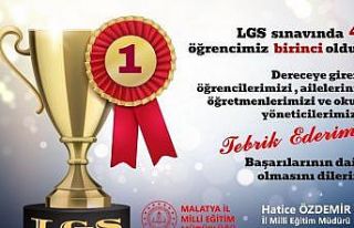 LGS’de Malatya’dan 4 öğrenci birinci