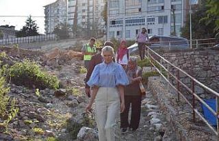 Mahalle sakinlerinin talebini yerinde dinledi