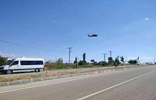 Malatya’da helikopter destekli trafik denetimi