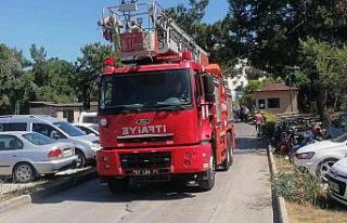 Manavgat’da otel çamaşırhanesinde yangın