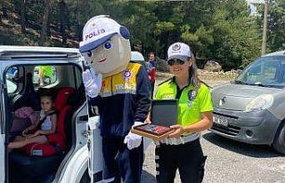 Muğla’da “şeker” tadında trafik uygulaması