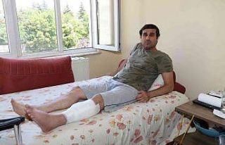 (ÖZEL) Bacağını kaybetme tehlikesi yaşarken adalet...