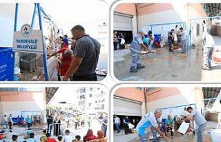 Pamukkale’de vatandaşlar kurbanlarını sağlıklı...