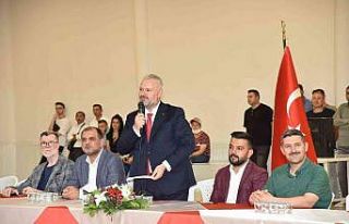 Pehlivan, belediye personeliyle bayramlaştı