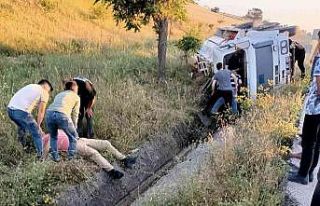 Samsun’da sulama tankeri devrildi: 1 yaralı