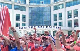 Sarıyer Belediyesi işçileri grevlerinin 16’ncı...
