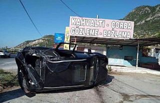 Söke’de otomobil takla attı: 1 yaralı