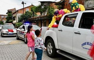 Terme’de bayram konvoyu