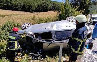 Tokat’ta otomobil şarampole devrildi: 5 yaralı