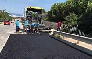 Umuttepe yolundaki bozulmaya hızlı müdahale