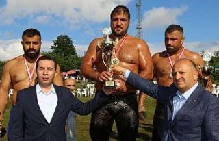 Ünye’deki yağlı pehlivan güreşlerinde başpehlivan...