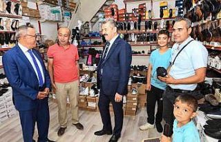 Vali Ergün, Uşak esnafını yerinde dinliyor