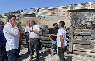 VATSO’dan yangında zarar gören iş yerine ziyaret