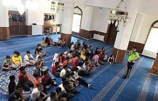 100’e yakın öğrenciye trafik eğitimi verildi