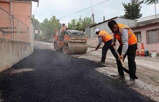288 ton asfalt serildi