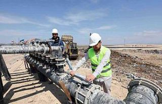 Aksaray’da katı atık depolama tesisinde atıklar...