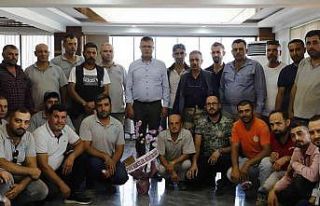 Alaşehir Belediyesi çalışanlarından başkana...