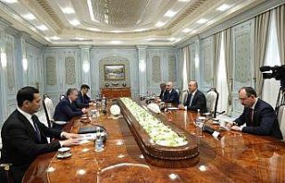Bakan Çavuşoğlu, Özbekistan Cumhurbaşkanı Mirziyoyev...