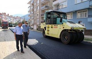 Başkan Akkaya asfaltlama çalışmalarını inceledi
