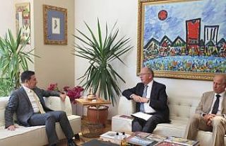 Başkan Aras’a Belçika heyetini ağırladı