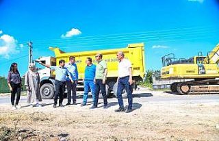 Başkan Orkan, kavşak inşaatını inceledi