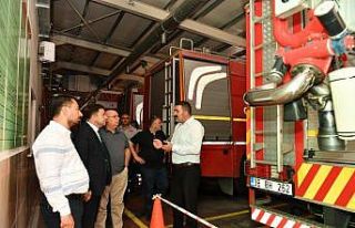 Başkan Yalçın OSB İtfaiyesi’nde incelemelerde...