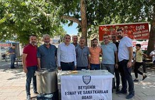 Beyşehir’de ağızlar aşureyle tatlandı
