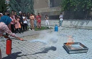 Büyükşehir İtfaiyesi’nden KAYMEK kursiyerlerine...